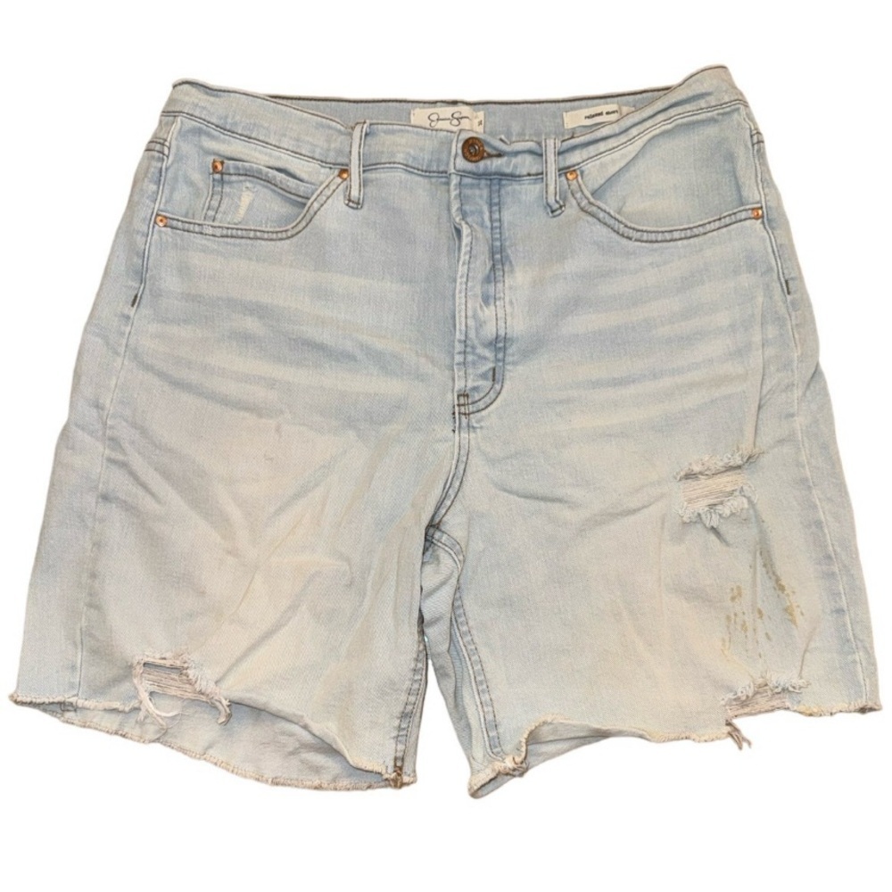 Jessica Simpson Light Blue Distressed Relaxed Fit Shorts 31